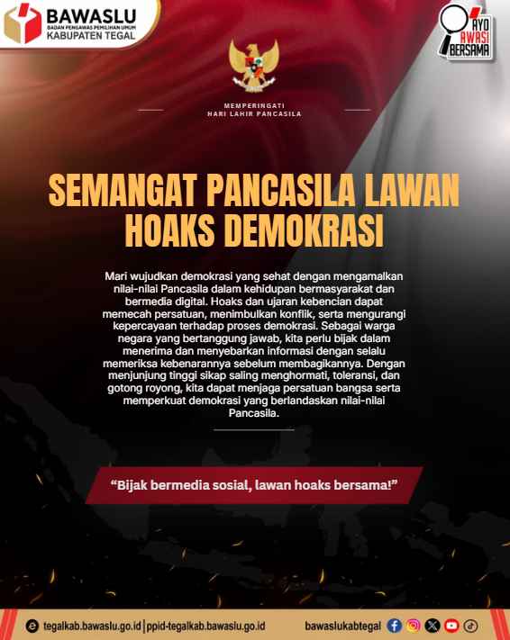 Semangat Pancasila Lawan Hoaks Demokrasi