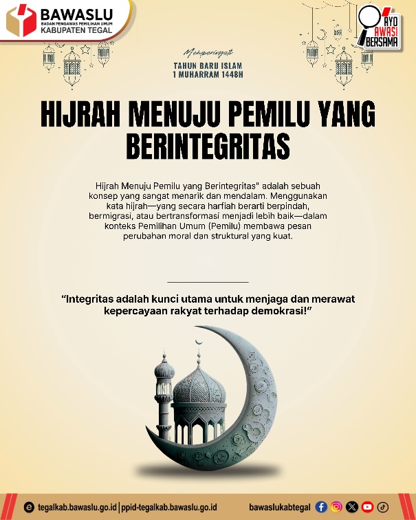 Bawaslu Kabupaten Tegal Serukan Semangat 'Hijrah' untuk Pemilu yang Lebih Berintegritas