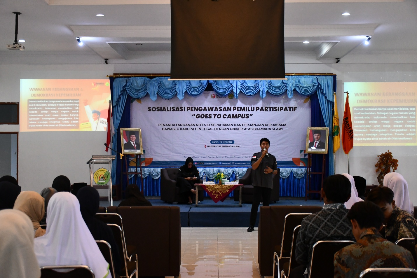 Soswatif Goes to Campus, Bawaslu Kabupaten Tegal Perkuat Literasi Kepemiluan Mahasiswa