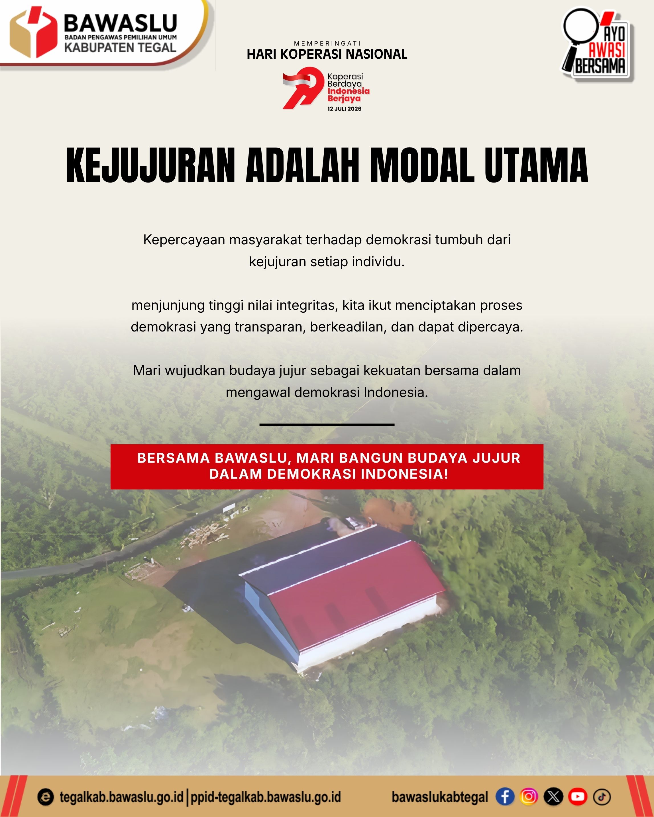 Kejujuran adalah Modal Utama: Bawaslu Kabupaten Tegal Ajak Masyarakat Bangun Budaya Jujur dalam Demokrasi