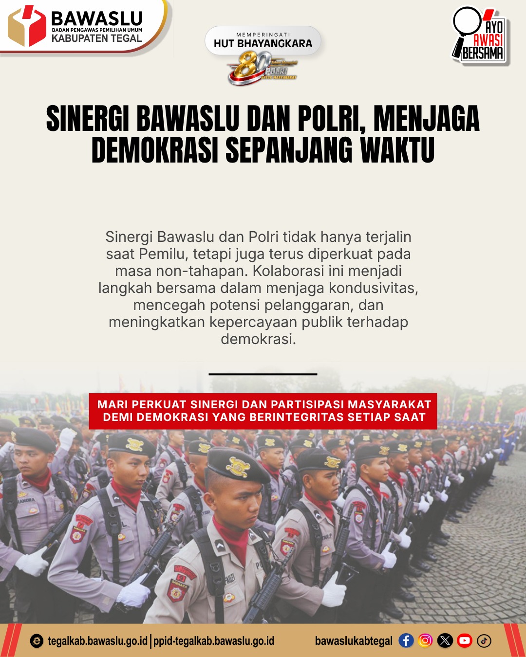 Sinergi Bawaslu dan Polri, Menjaga Demokrasi Sepanjang Waktu