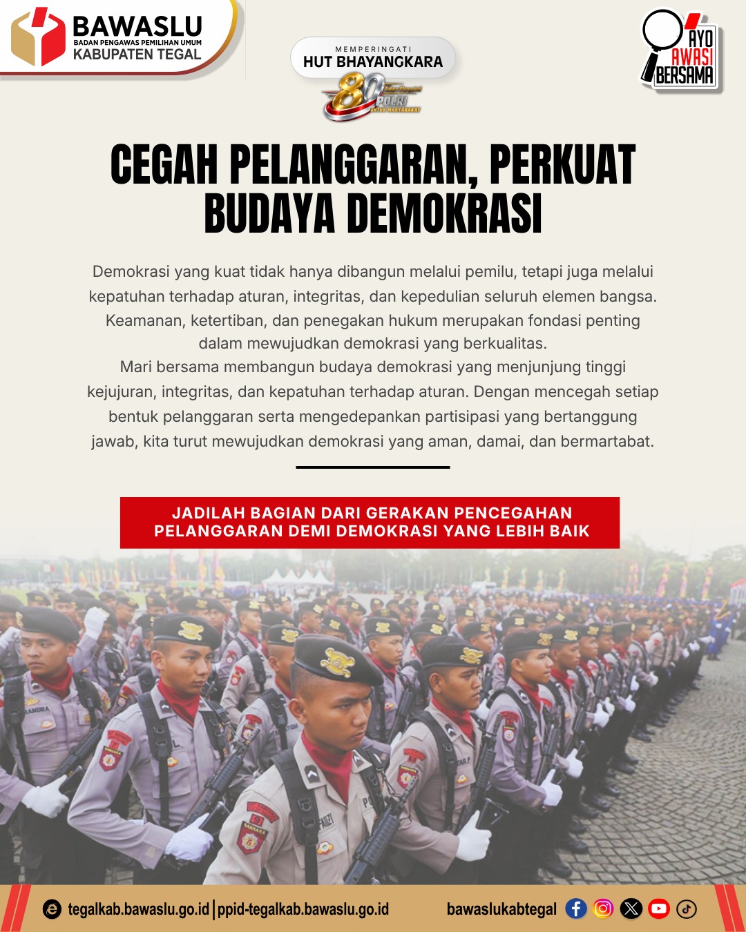 Bawaslu Kabupaten Tegal Ajak Masyarakat Cegah Pelanggaran demi Memperkuat Budaya Demokrasi