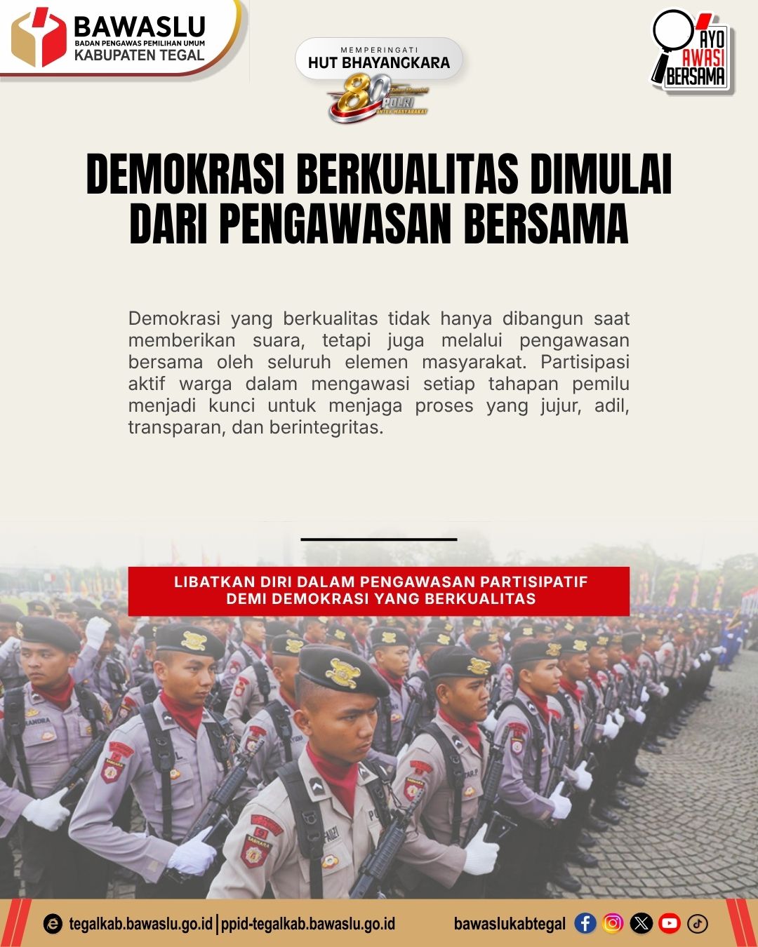 Bawaslu Kabupaten Tegal Ajak Masyarakat Perkuat Pengawasan Partisipatif