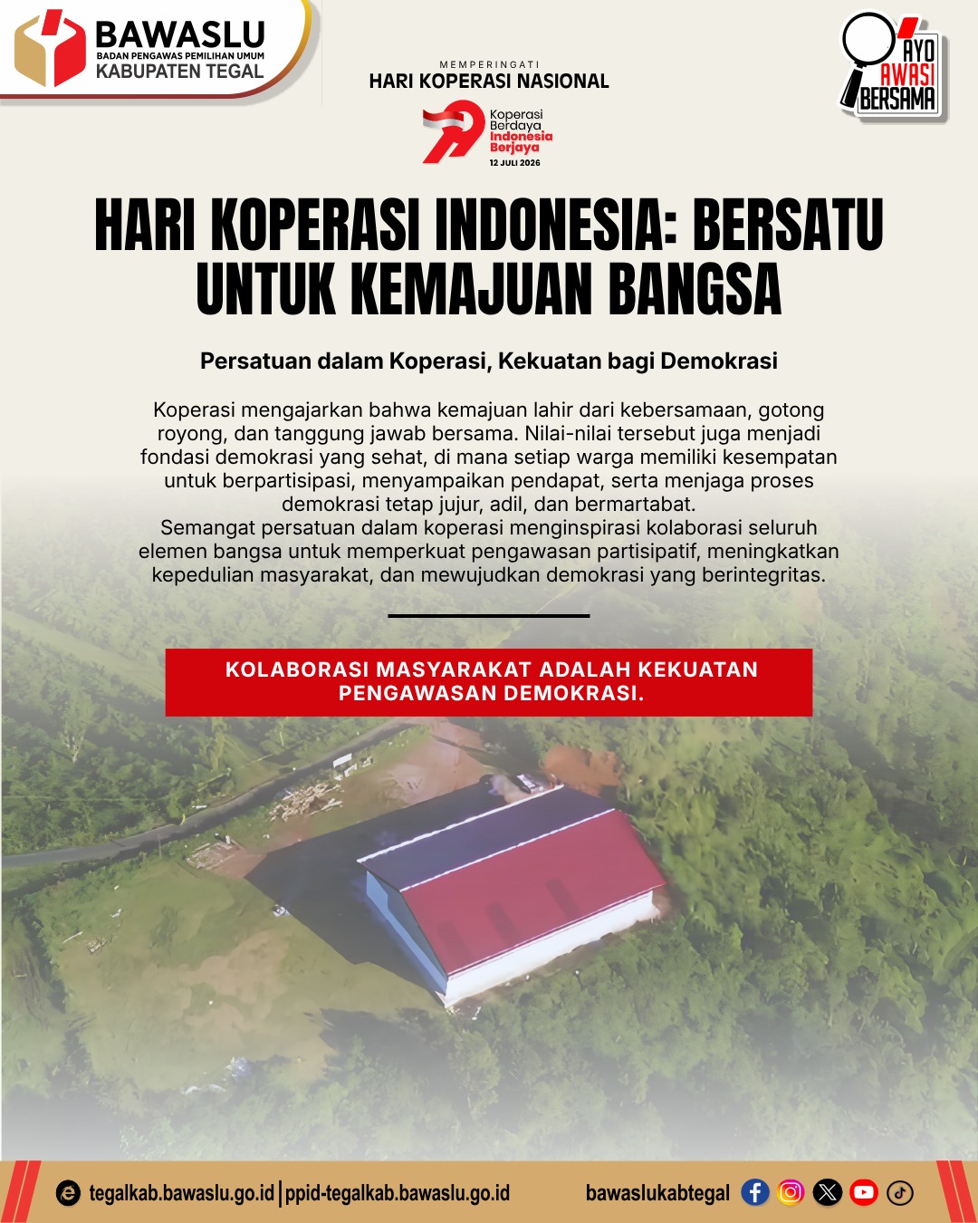 Hari Koperasi Indonesia: Bersatu untuk Kemajuan Bangsa, Bersama Menjaga Demokrasi yang Seha