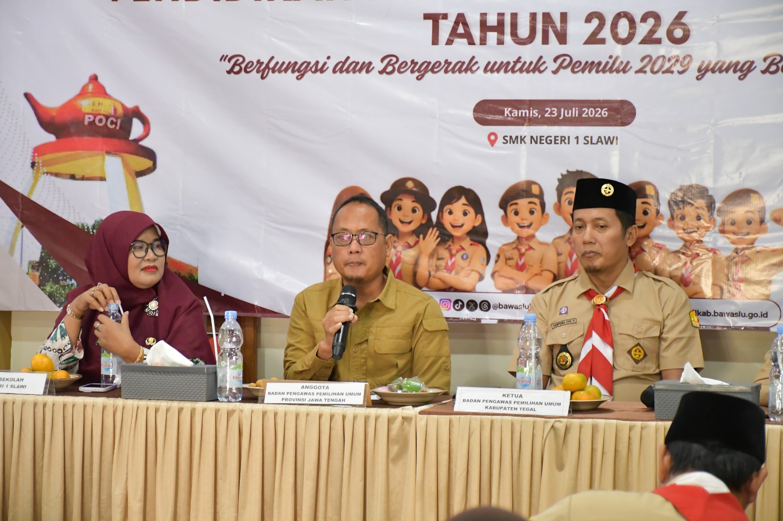 Bangun Demokrasi Sejak Dini, Bawaslu Kabupaten Tegal Gandeng Pramuka Cetak Pengawas Partisipatif