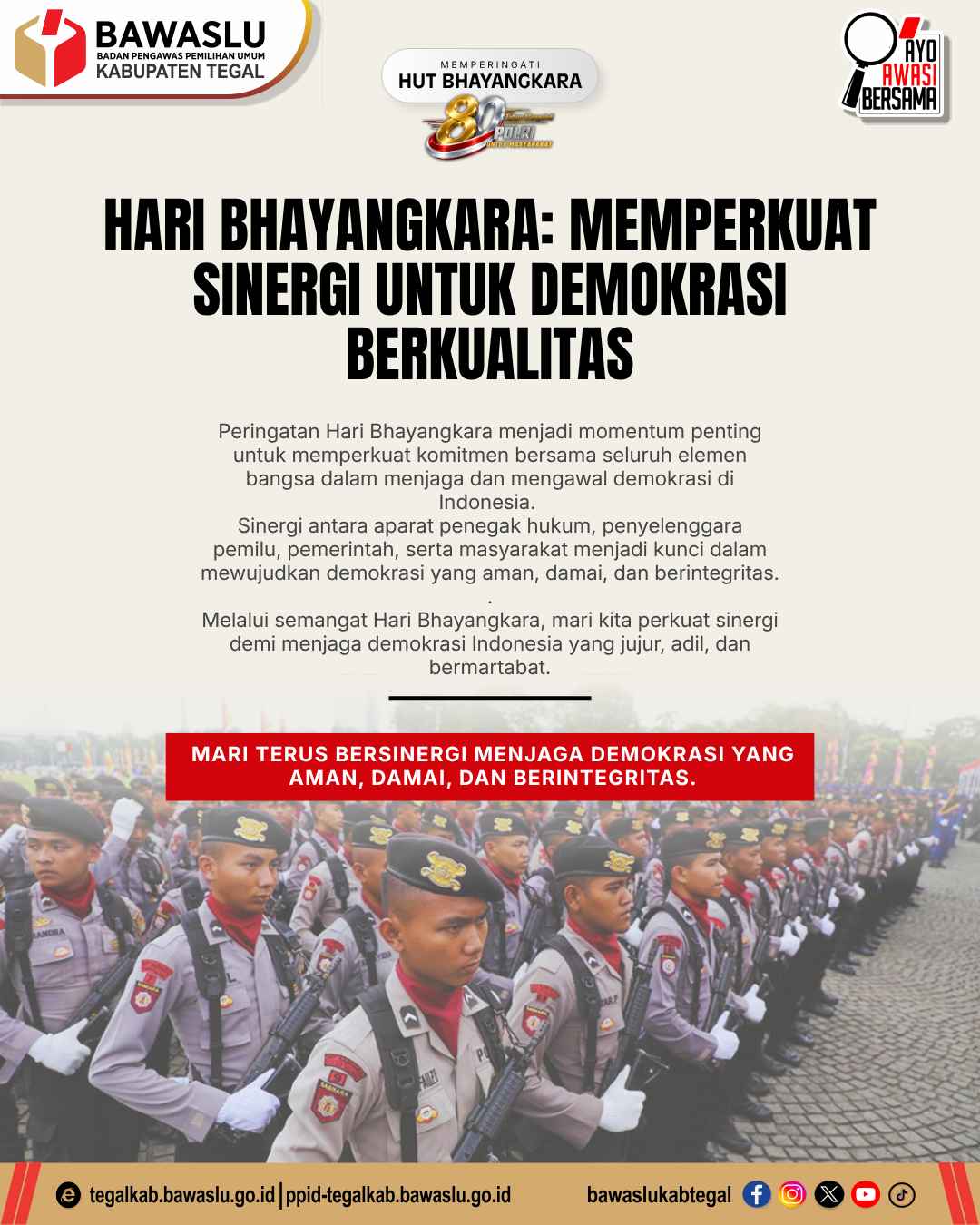 Hari Bhayangkara Jadi Momentum Perkuat Sinergi Demokrasi