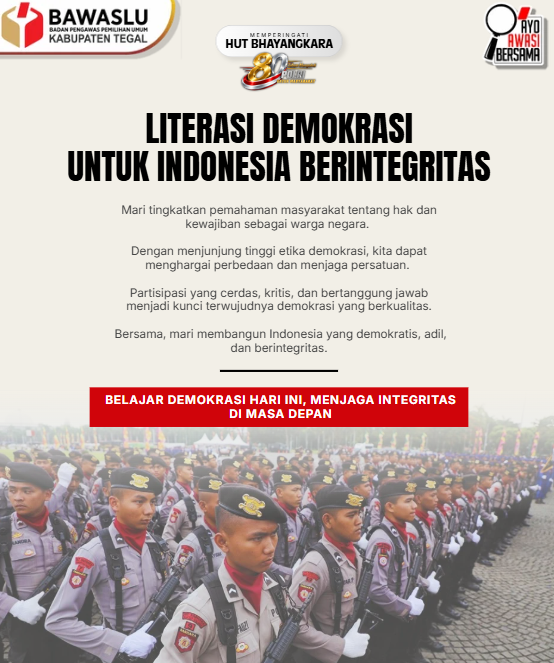 Bawaslu Kabupaten Tegal Ajak Masyarakat Tingkatkan Literasi Demokrasi untuk Indonesia Berintegritas