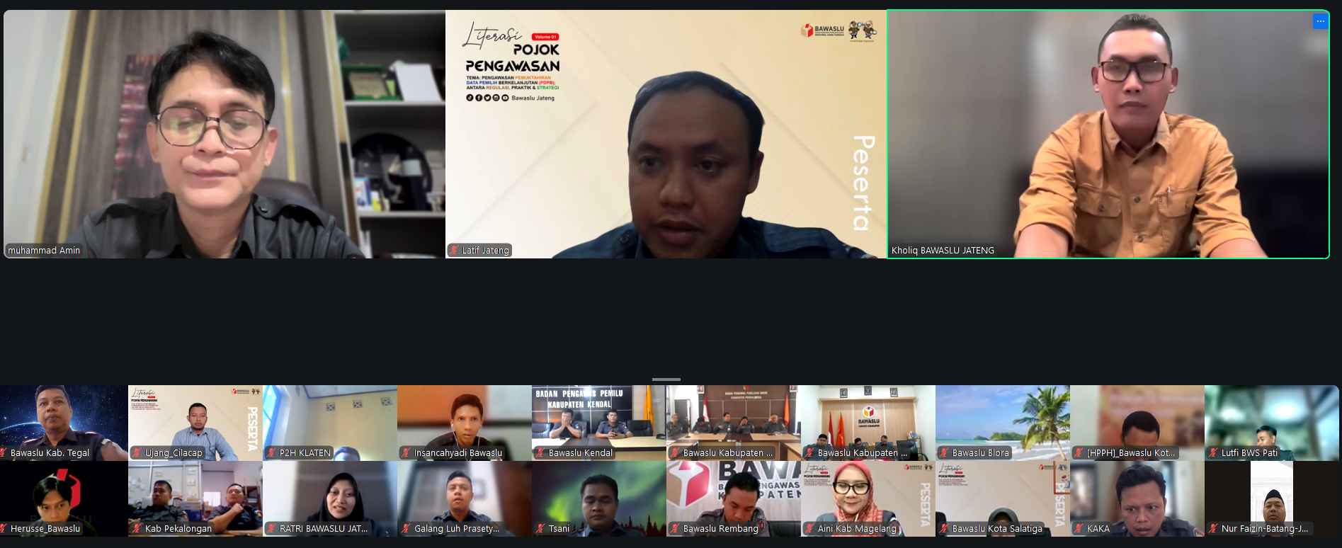 Bawaslu Kabupaten Tegal Ikuti Rakor Evaluasi Pengawasan PDPB Semester I Tahun 2026