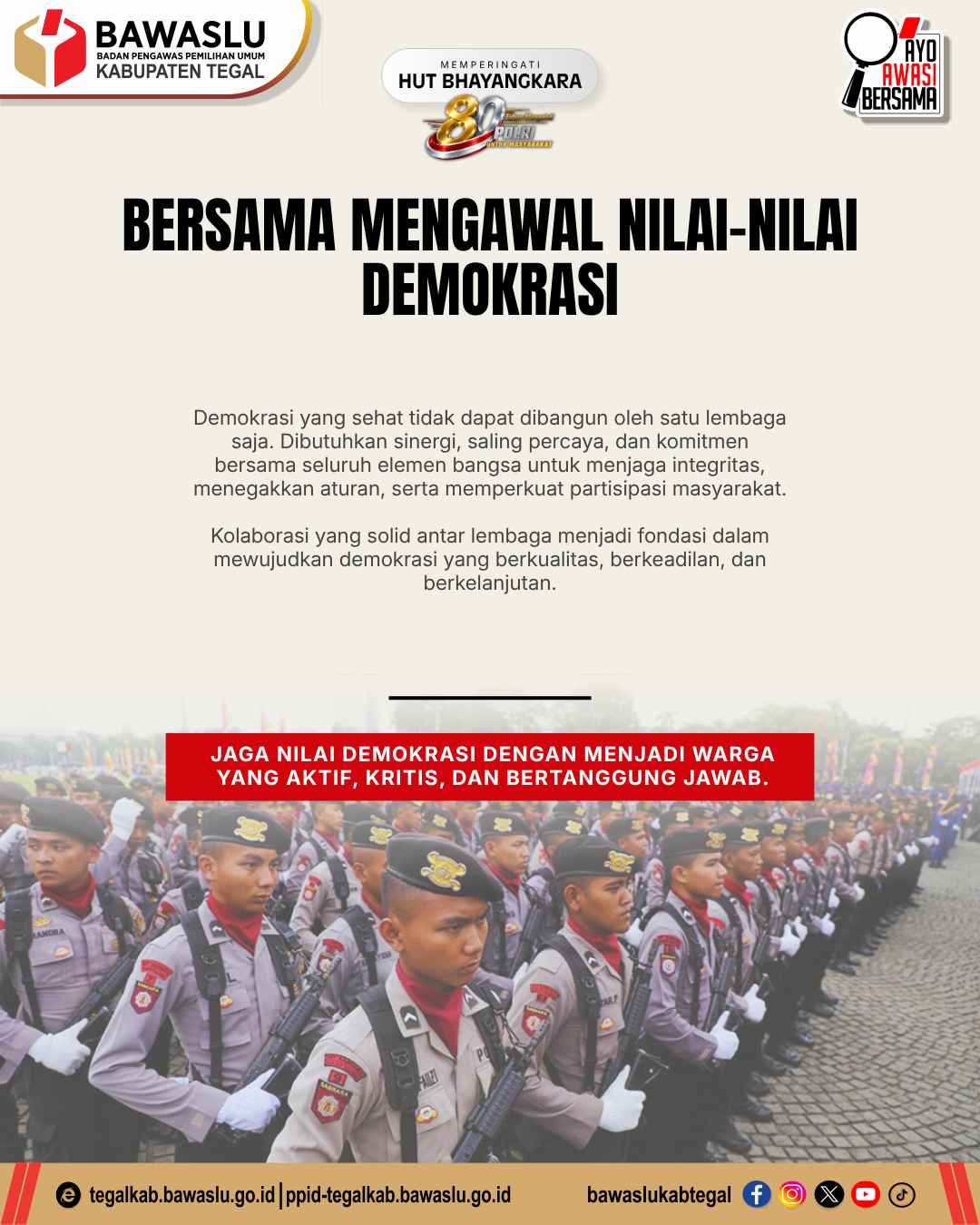 Bersama Mengawal Nilai-Nilai Demokrasi, Bawaslu dan Polri Perkuat Sinergi untuk Indonesia yang Berintegritas