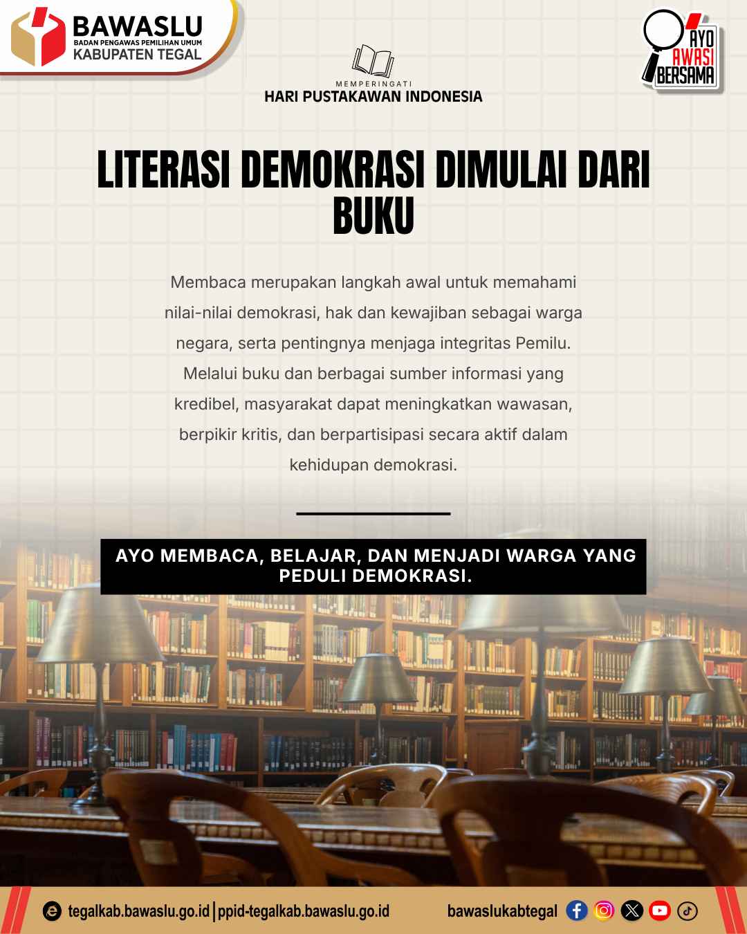 Literasi Demokrasi Dimulai dari Buku