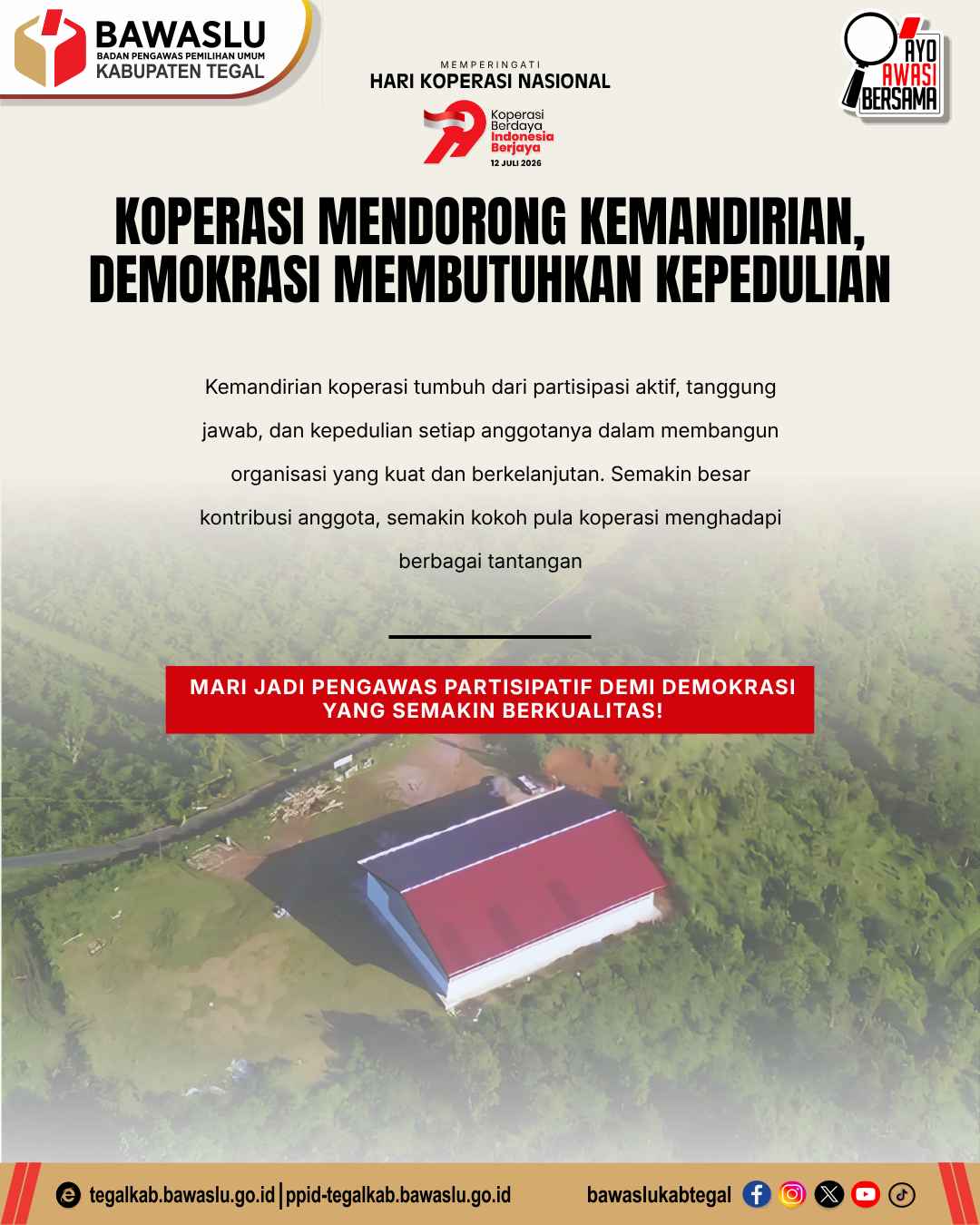 Koperasi Mendorong Kemandirian, Demokrasi Membutuhkan Kepedulian