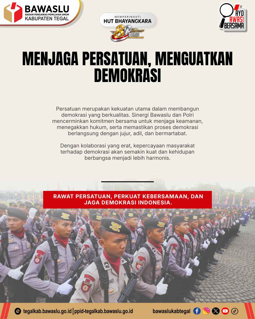 Rawat Persatuan, Perkuat Demokrasi: Sinergi Bawaslu dan Polri Jaga Keutuhan Bangsa