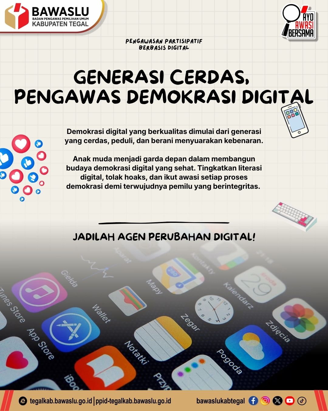 Bawaslu Kabupaten Tegal Ajak Anak Muda Bangun Budaya Demokrasi Digital yang Sehat