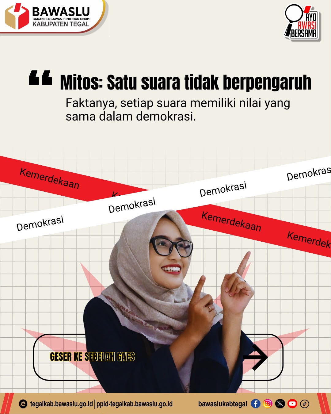 Mitos: Satu Suara Tidak Berpengaruh Faktanya, Setiap Suara Memiliki Nilai yang Sama dalam Demokrasi