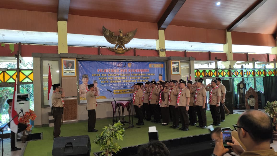 Bawaslu Kabupaten Tegal Hadiri Pelantikan dan Pengukuhan Pengurus Kwarcab Gerakan Pramuka Tegal Masa Bakti 2026–2031