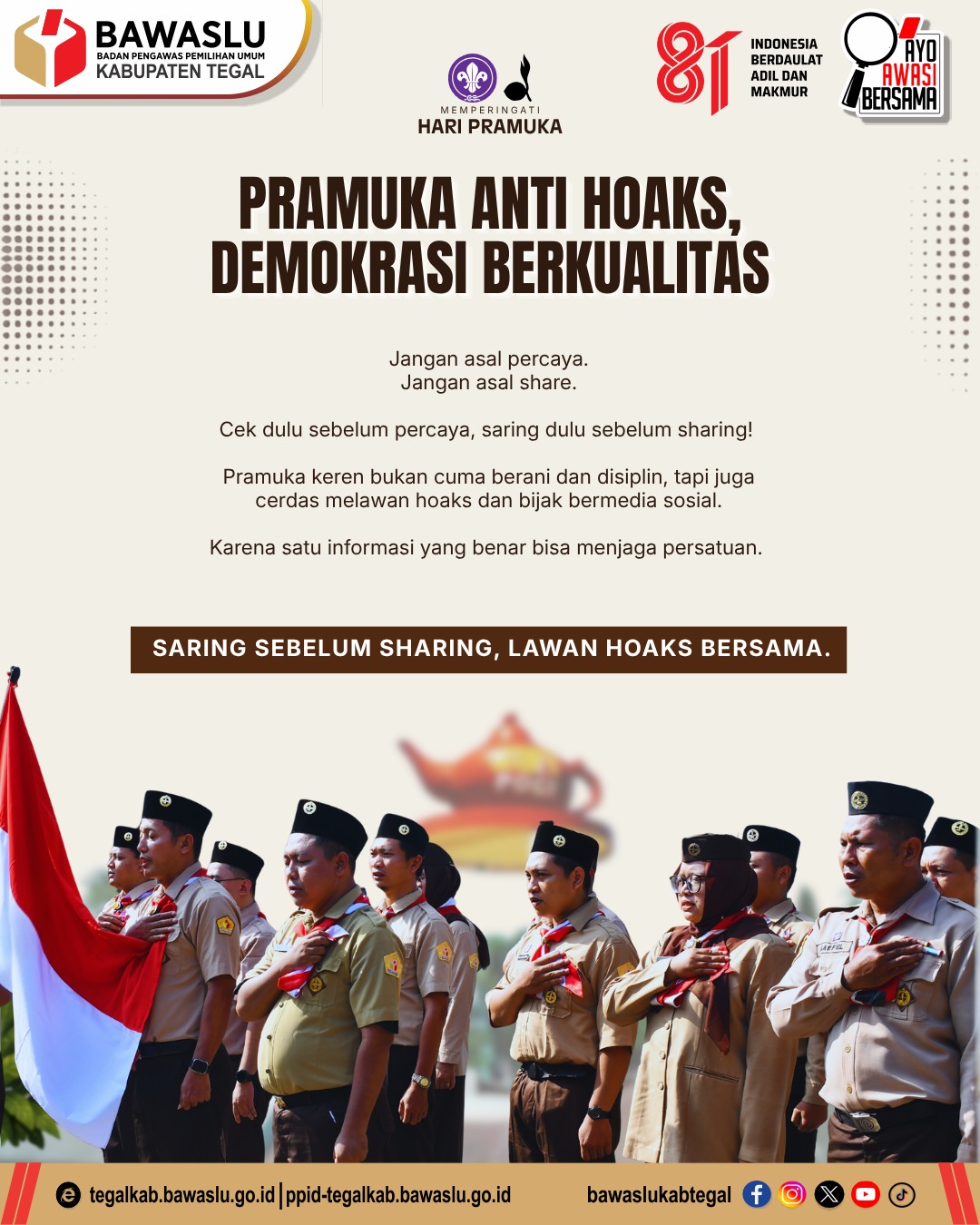 Pramuka Anti Hoaks, Wujudkan Demokrasi Berkualitas