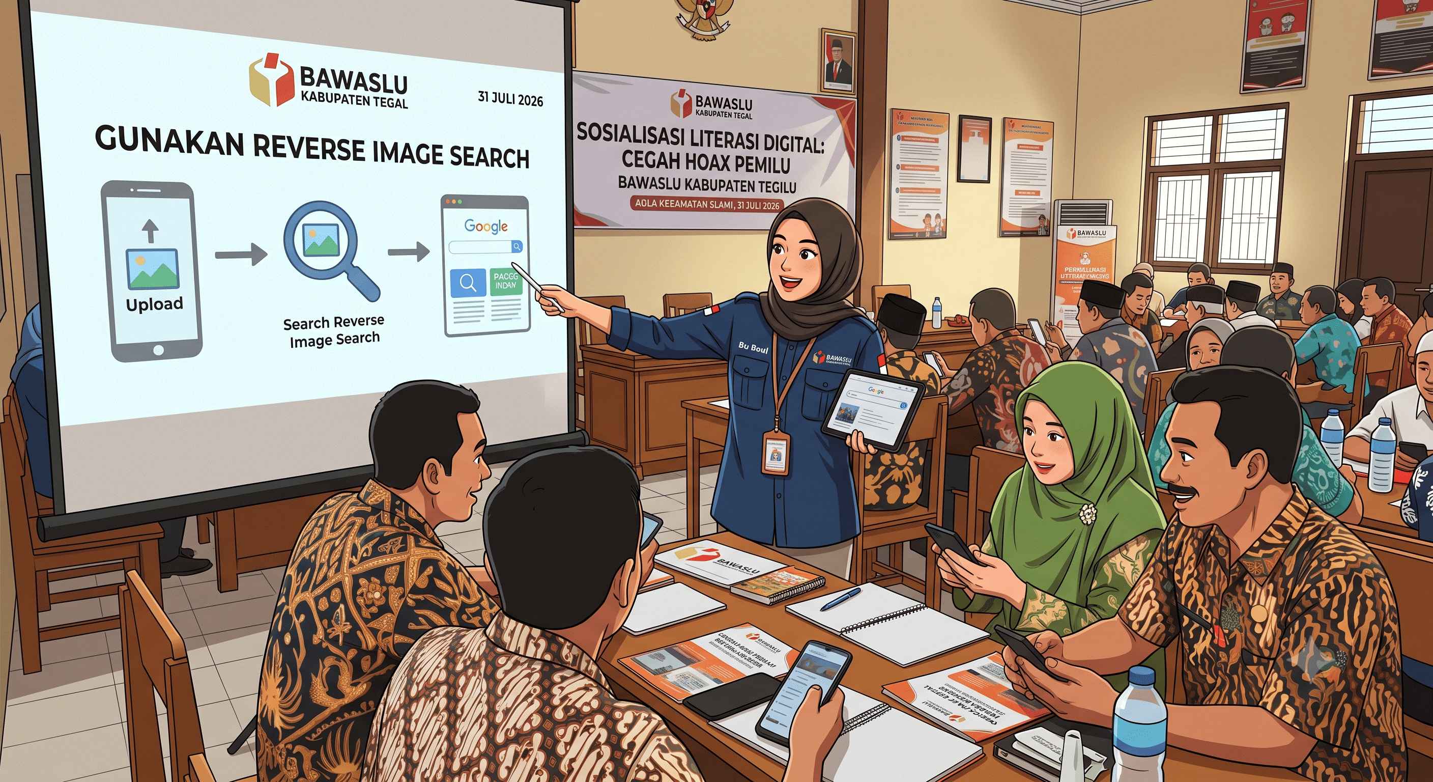Bawaslu Kabupaten Tegal Publikasikan Edukasi "Gunakan Reverse Image Search" Melalui Media Sosial