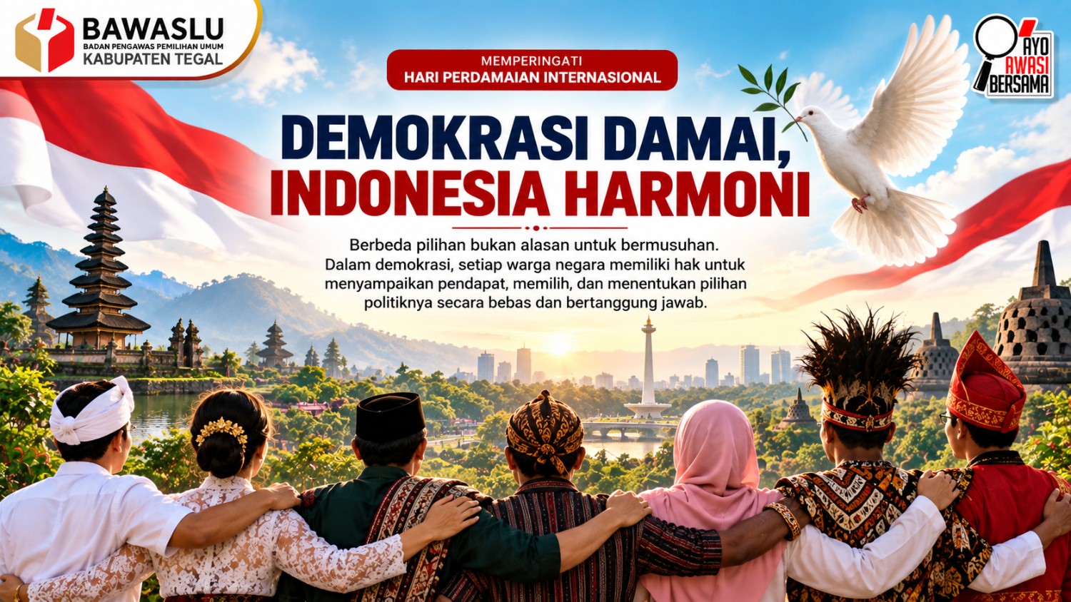 Bawaslu Kabupaten Tegal Dorong Demokrasi Damai untuk Wujudkan Indonesia Harmoni