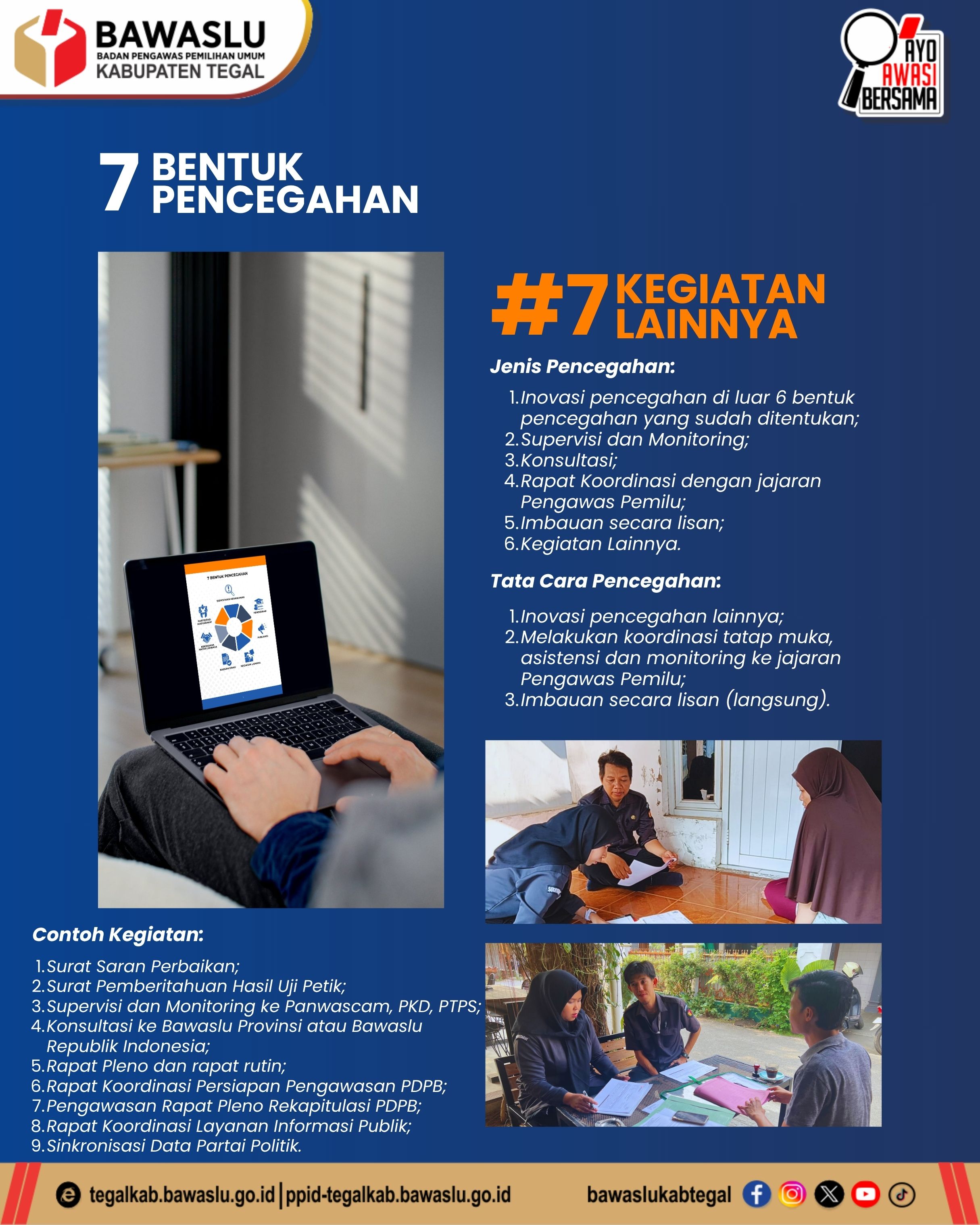 Bawaslu Kabupaten Tegal: Kenali Kegiatan Lainnya sebagai Bentuk Pencegahan, Wujudkan Pemilu Berintegritas