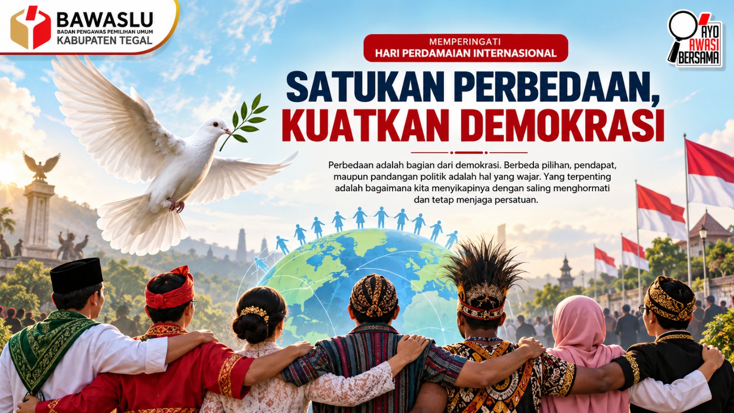 Bawaslu Kabupaten Tegal Ajak Masyarakat Satukan Perbedaan untuk Perkuat Demokrasi