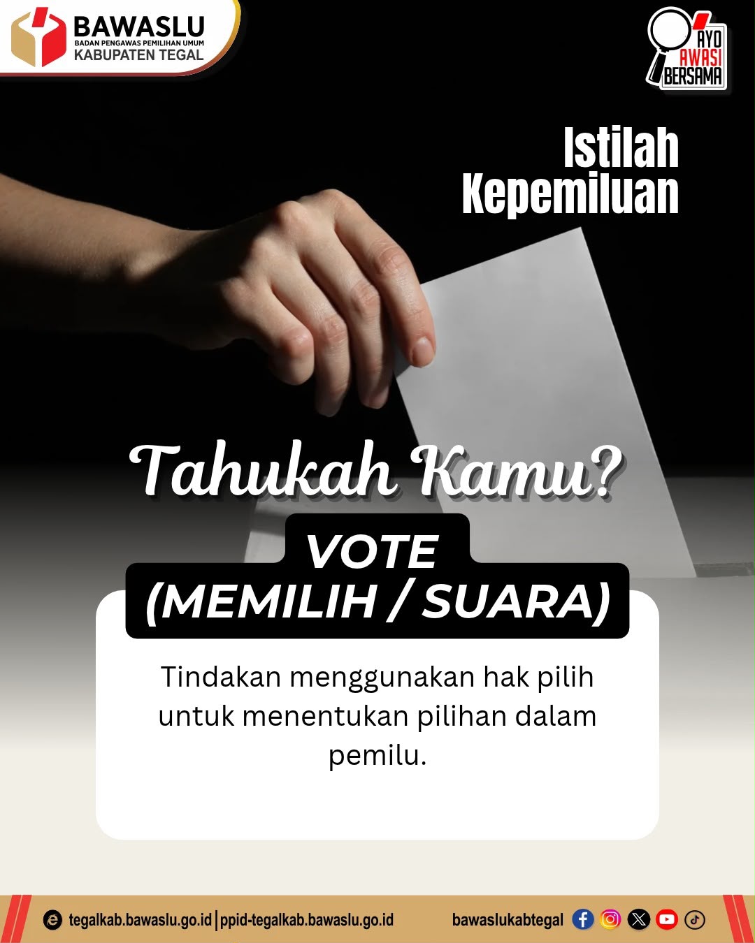 Tahukah Kamu? Mengenal Istilah Kepemiluan: Vote atau Memilih