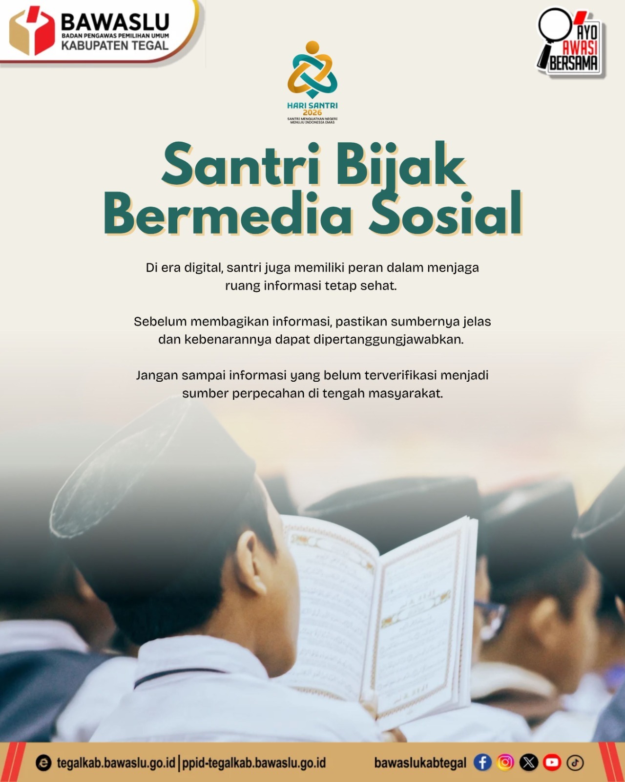 Hari Santri Nasional: Santri Bijak Bermedia Sosial, Jaga Ruang Digital Tetap Sehat dan Damai