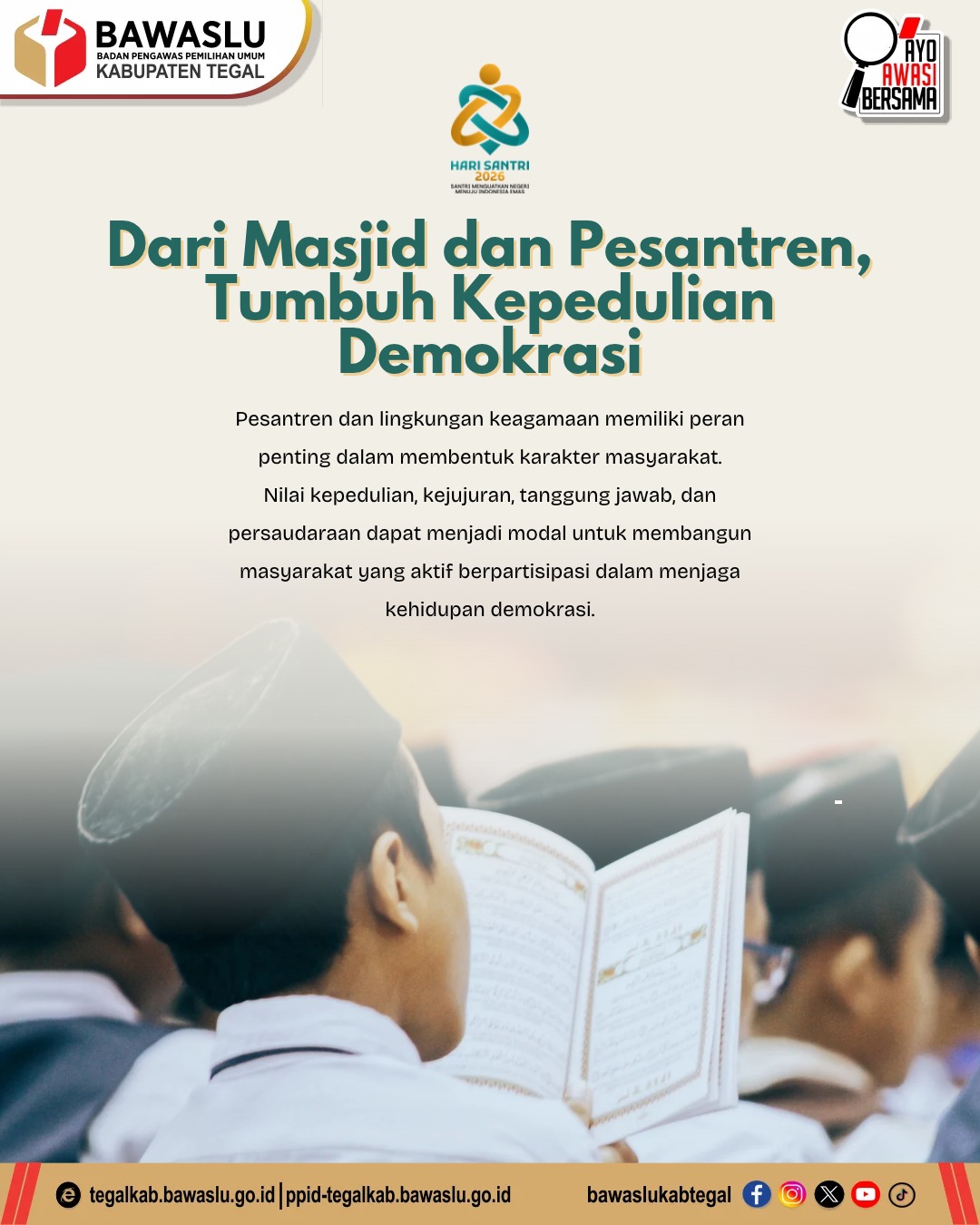 Dari Masjid dan Pesantren, Tumbuh Kepedulian Demokrasi