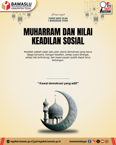 Bawaslu Kabupaten Tegal Ajak Masyarakat Perkuat Demokrasi Berlandaskan Keadilan