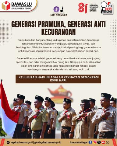 Generasi Pramuka, Generasi Anti Kecurangan