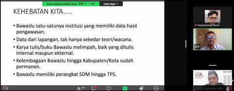 Bawaslu Kabupaten Tegal Ikuti Literasi Pojok Pengawasan Vol. 20