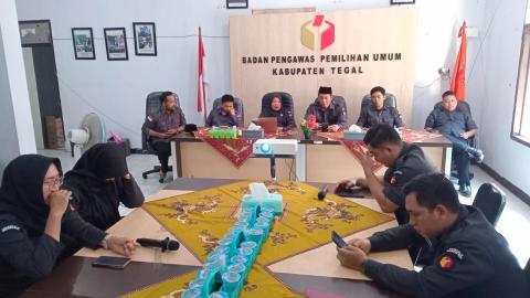 Bawaslu Kabupaten Tegal Matangkan Persiapan Pengawasan Rekapitulasi PDPB Triwulan III Tahun 2026