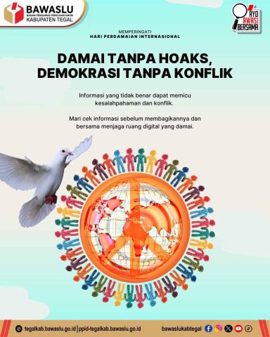 Bawaslu Kabupaten Tegal Ajak Masyarakat Ciptakan Ruang Digital yang Damai dalam Peringatan Hari Perdamaian Internasional
