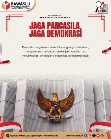 Bawaslu Kabupaten Tegal Peringati Hari Kesaktian Pancasila: Jaga Pancasila, Jaga Demokrasi