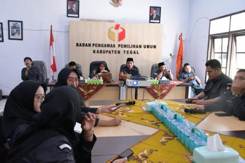 Perkuat Pencegahan dan Partisipasi, Bawaslu Kabupaten Tegal Matangkan Agenda Mingguan