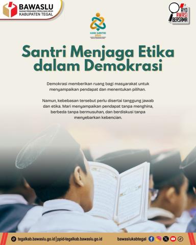 Bawaslu Kabupaten Tegal Ajak Masyarakat Wujudkan Demokrasi yang Damai dan Beretika