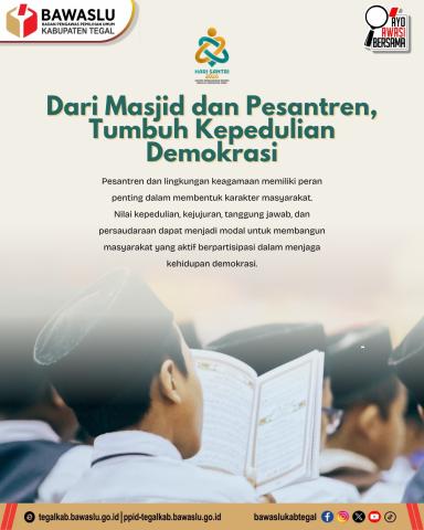 Dari Masjid dan Pesantren, Tumbuh Kepedulian Demokrasi