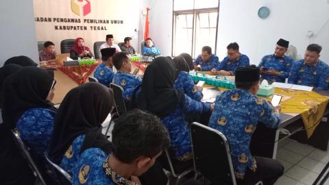 Kawal Akurasi Data Pemilih, Bawaslu Kabupaten Tegal Matangkan Persiapan Uji Petik PDPB Triwulan IV
