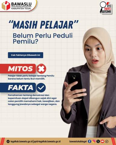 Bawaslu Kabupaten Tegal Publikasikan Edukasi Kepemiluan: Pelajar Perlu Memahami Demokrasi Sejak Dini