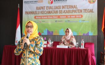 Bawaslu Kabupaten Tegal, Gelar Rapat Evaluasi Internal Panwaslucam