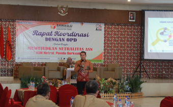 JAGA NETRALITAS ASN, BAWASLU KABUPATEN TEGAL GELAR RAPAT KOORDINASI DENGAN OPD SE – KABUPATEN TEGAL.