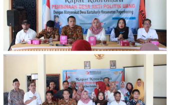 Rapat Koordinasi Pembinaan Desa APU (Anti Politik Uang) Yang di Gelar oleh Bawaslu Kabupaten Tegal