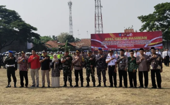 Amankan Pemilu 2024, Polres Tegal Laksanakan Apel Gelar Pasukan Operasi Mantap Brata 2023-2024