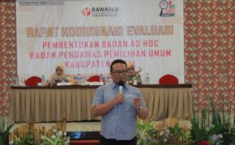 BAWASLU KABUPATEN TEGAL GELAR RAKOR EVALUASI PEMBENTUKAN PKD 