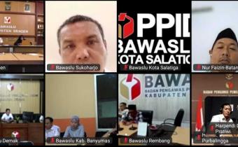 Bawaslu Kabupaten Tegal Mengikuti Rapat Koordinasi Teknis Pedoman Kerjasama dan Hubungan Antar Lembaga Melalui Daring