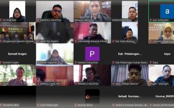 Bawaslu Kabupaten Tegal Ikuti Rapat Koordinasi Produksi Konten Bawaslu Provinsi dan Bawaslu Kabupaten/Kota se-Jawa Tengah Pada Masa Non Tahapan Via Zoom Meeting.