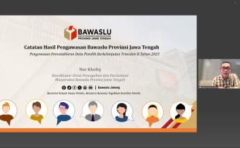 Bawaslu Kabupaten Tegal Hadiri Rapat Evaluasi Pengawasan Pemutakhiran Data Pemilih Berkelanjutan Triwulan II 2025