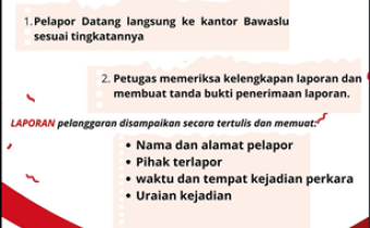 Alur Pelaporan Dugaan Pelanggaran Pemilu