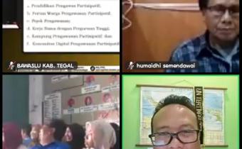 Bawaslu Kabupaten Tegal Gelar Webinar Pojok Pengawasan, Dorong Partisipasi Masyarakat dalam Pemilu