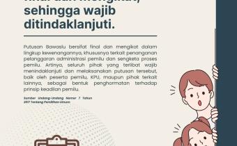 Bawaslu Tegal: Putusan Bersifat Final dan Mengikat, Wajib Dilaksanakan