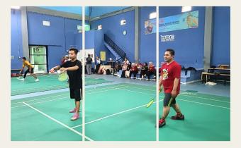 Jum'at Sehati, Bawaslu Kabupaten Tegal Jaga Kebugaran Lewat Olahraga Bulutangkis